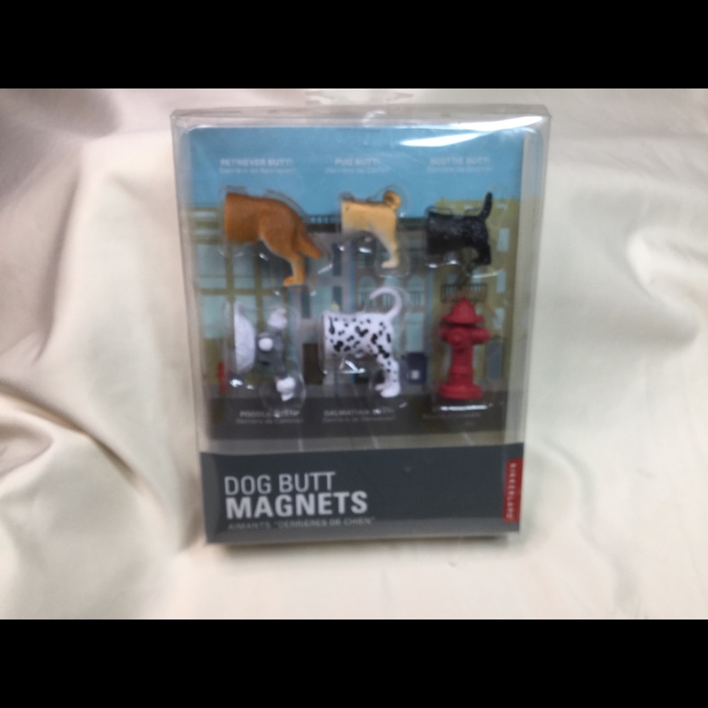 Kikkerland Dog Butt Magnets Set Of 6 NEW
